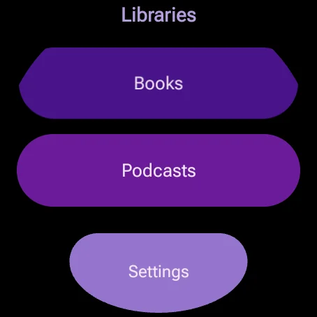 Choosing between Books and Podcasts libraries